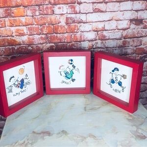 Vintage donna Koltkle Shadowbox Kids Wall Art Set